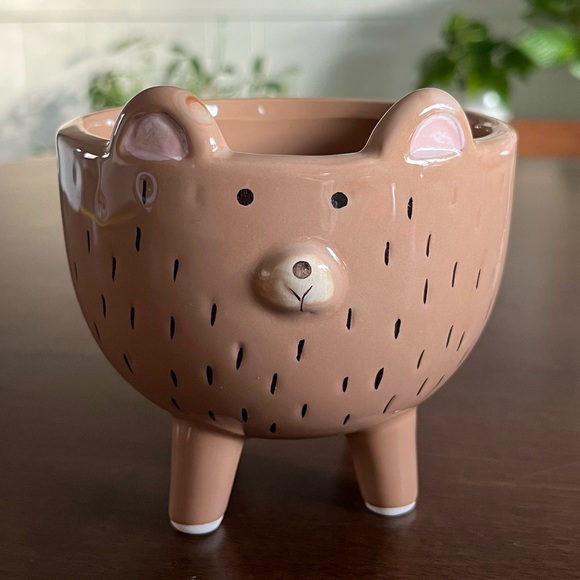 New Ceramic Bear Planter - Picture 6 of 11